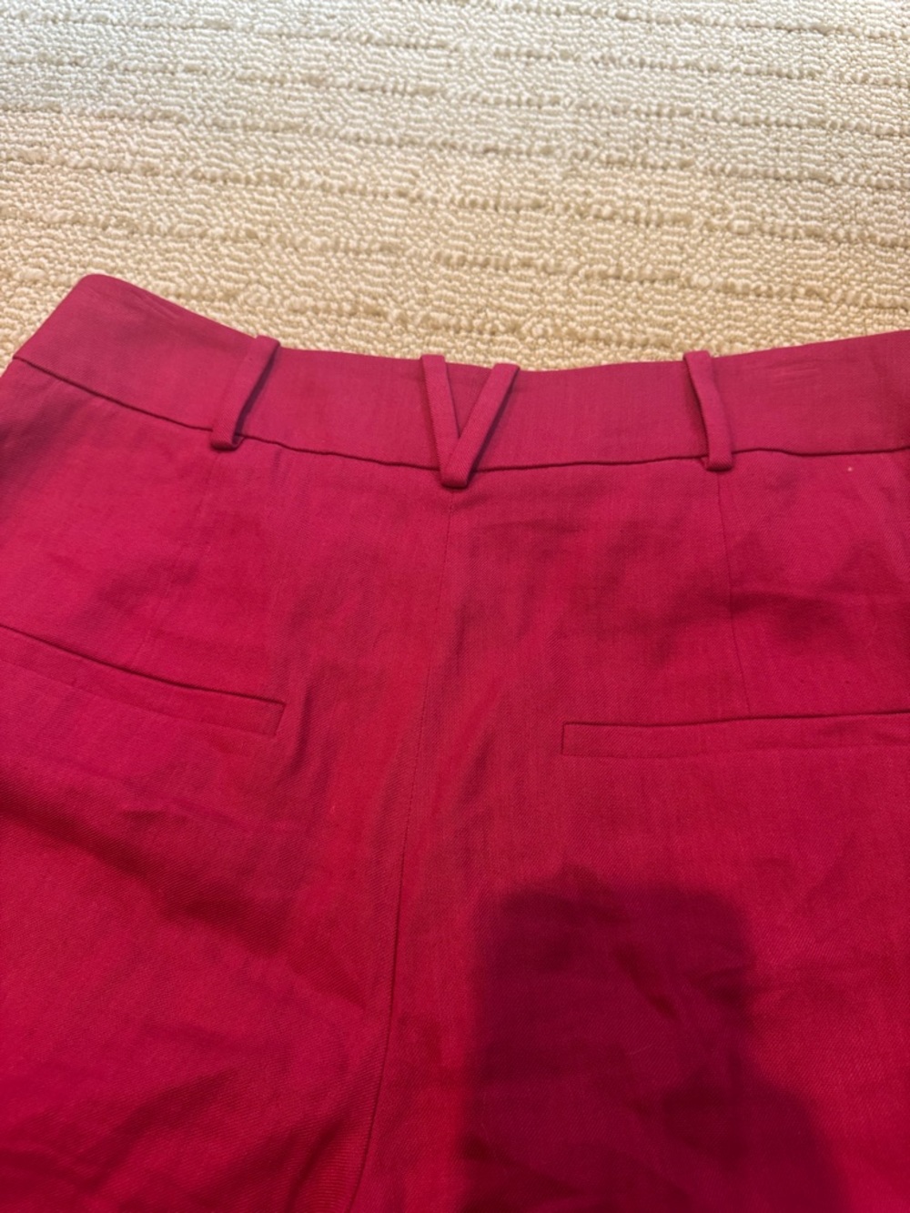 Veronica Beard Noemi High-Waist Tailored Pink Shorts | Size 10 - Picture 6 of 6
